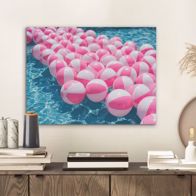 Strandballen - Roze - Water PET vilt klein -sfeer1