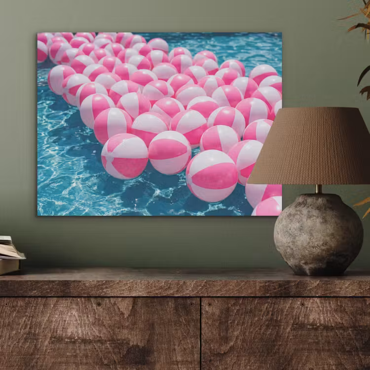 Strandballen - Roze - Water PET vilt klein -sfeer2