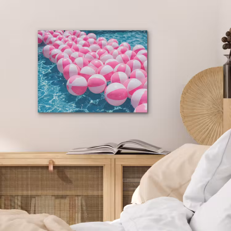 Strandballen - Roze - Water PET vilt klein -sfeer3