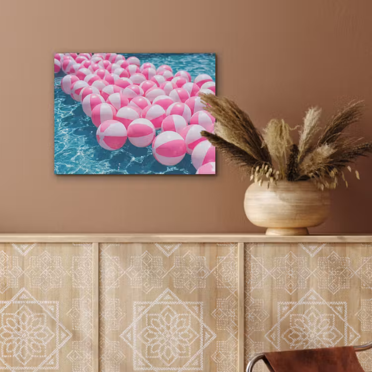 Strandballen - Roze - Water PET vilt klein -sfeer4