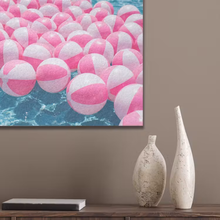 Strandballen - Roze - Water PET vilt klein -sfeer6_closeup