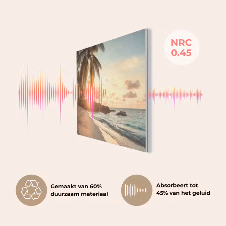 Strand - Palmbomen - Oceaan - Zonsondergang PET vilt middel -USP_NL