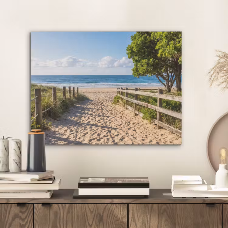 Strand - Zandpad - Oceaan - Natuur PET vilt klein -sfeer1