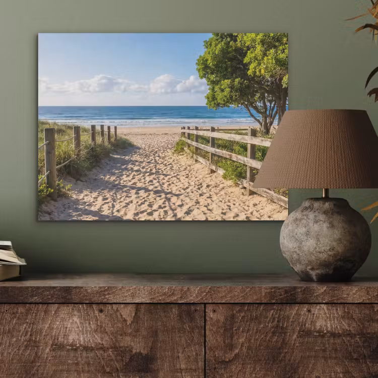 Strand - Zandpad - Oceaan - Natuur PET vilt klein -sfeer2
