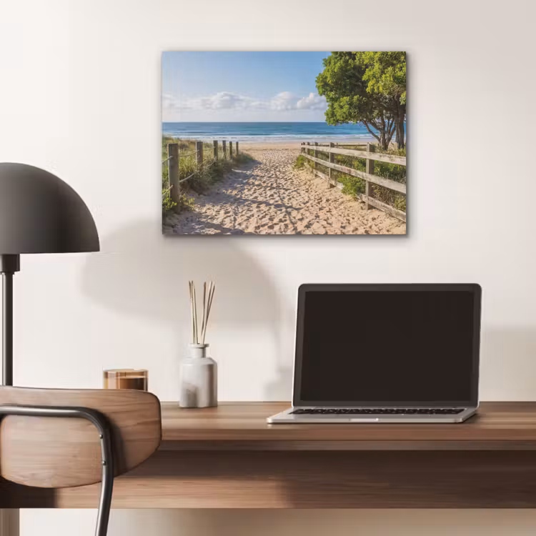 Strand - Zandpad - Oceaan - Natuur PET vilt klein -sfeer5