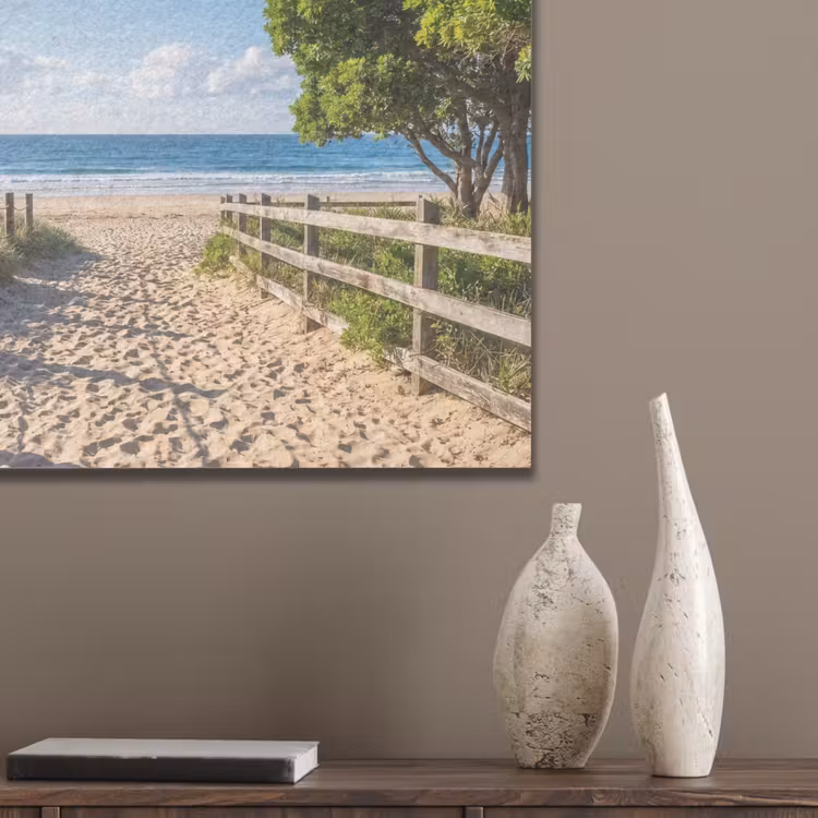 Strand - Zandpad - Oceaan - Natuur PET vilt klein -sfeer6_closeup
