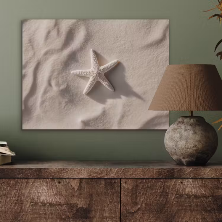 Strand - Zeester - Zand - Beige PET vilt klein -sfeer2