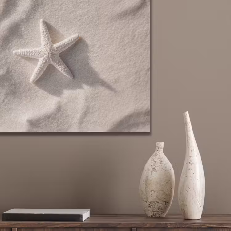 Strand - Zeester - Zand - Beige PET vilt klein -sfeer6_closeup