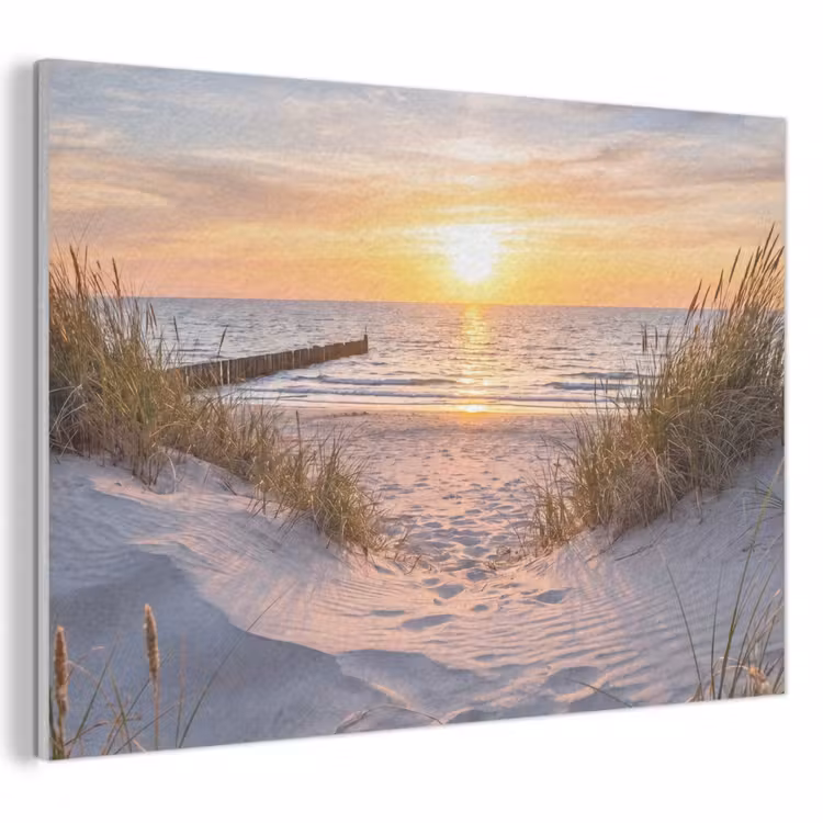 Strand - Zonsondergang - Natuur - Landschap PET vilt klein -3d