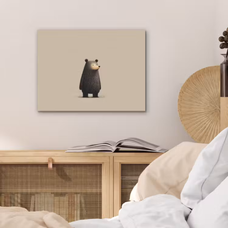 Beer - Donkerbruin - Minimalistisch PET vilt klein -sfeer3