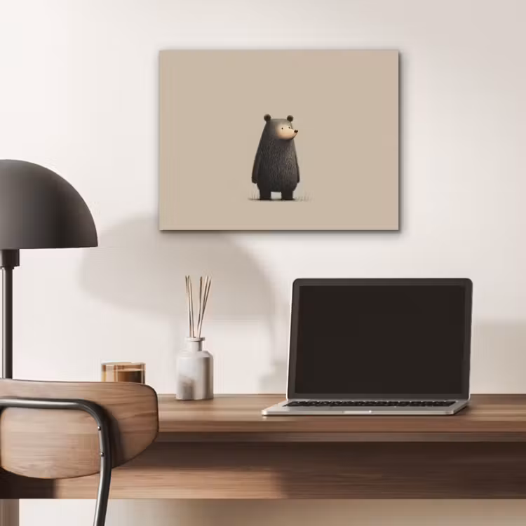 Beer - Donkerbruin - Minimalistisch PET vilt klein -sfeer5