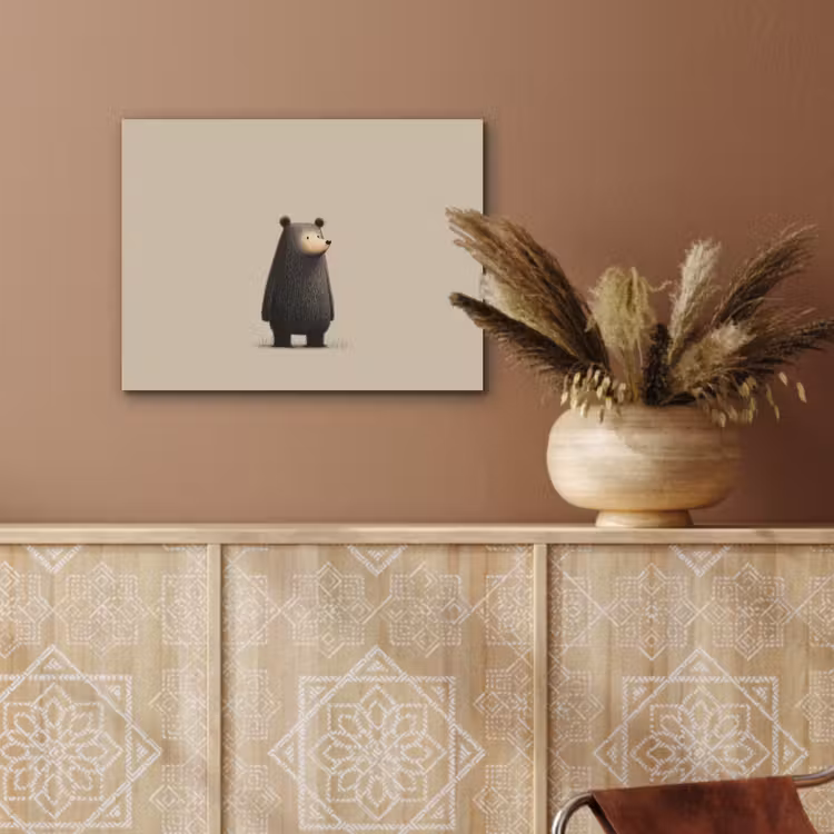 Beer - Donkerbruin - Minimalistisch PET vilt klein -sfeer4