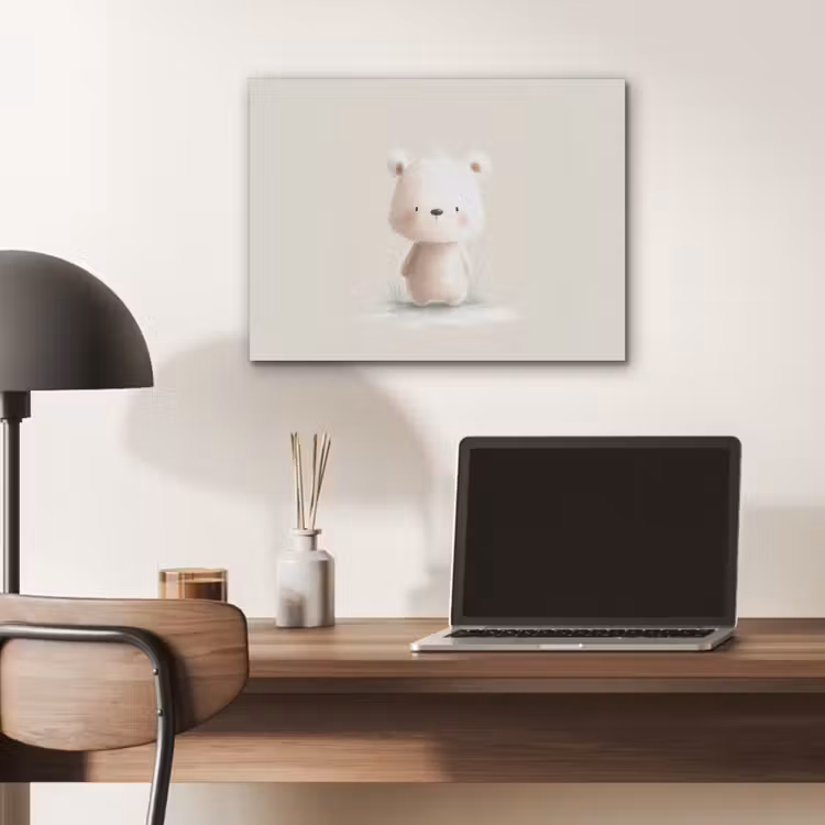 Beertje - Sneeuwvlokje - Wit - Pluizig PET vilt klein -sfeer5