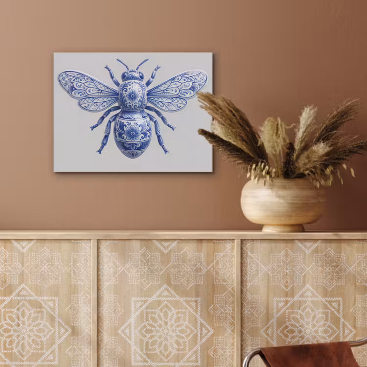 Bij - Modern - Delfts - Blauw PET vilt klein -sfeer4