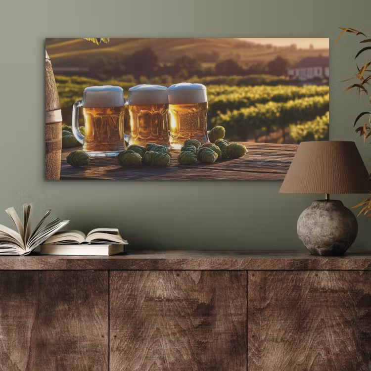 Bier - Hop - Landschap PET vilt middel -sfeer2