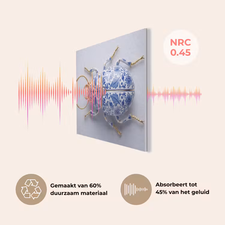 Kever - Delfts - Blauw - Goud PET vilt klein -USP_NL