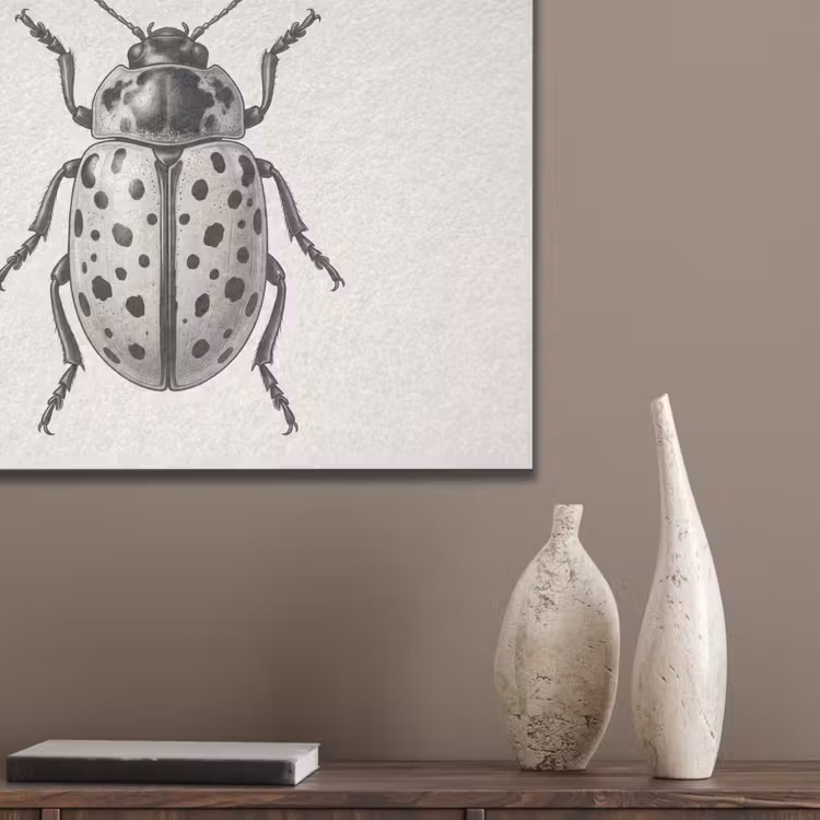 Kever - Insect - Vintage PET vilt klein -sfeer6_closeup