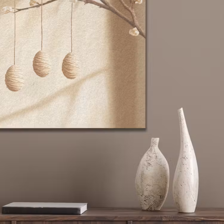 Beige - Paastak - Eieren PET vilt klein -sfeer6_closeup