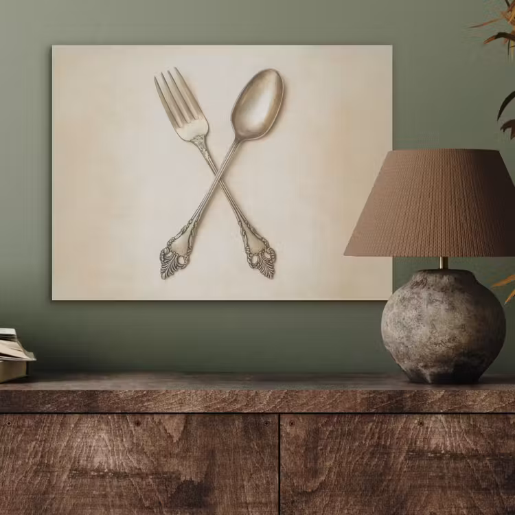 Beige - Vintage - Bestek PET vilt klein -sfeer2