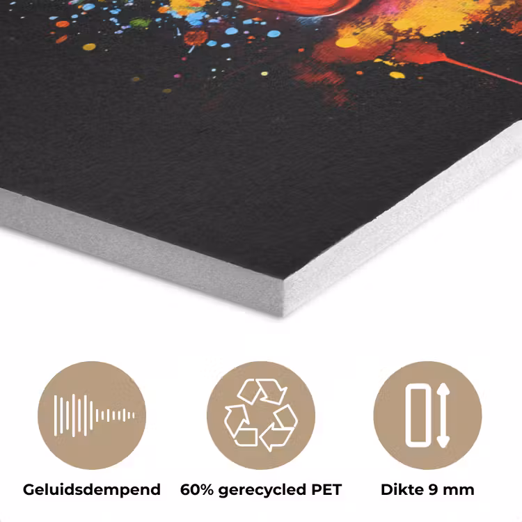 Paprika - Peer - Citroen - Graffiti - Verf - Abstract PET vilt klein -closeup_NL