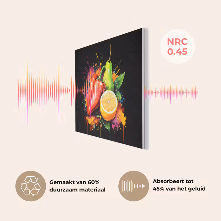 Paprika - Peer - Citroen - Graffiti - Verf - Abstract PET vilt klein -USP_NL