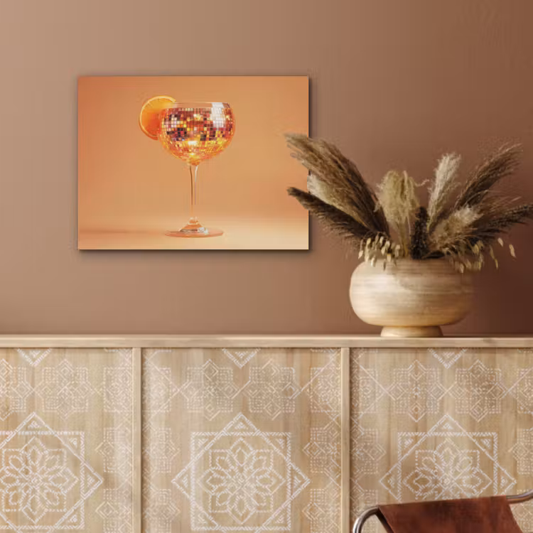 Drank - Oranje - Glitter - Disco PET vilt klein -sfeer4