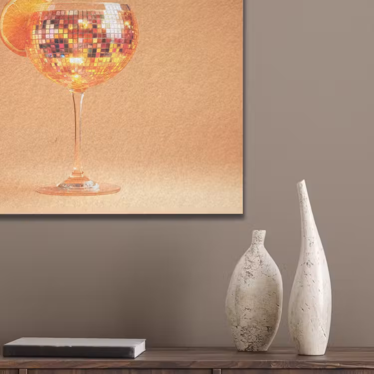 Drank - Oranje - Glitter - Disco PET vilt klein -sfeer6_closeup