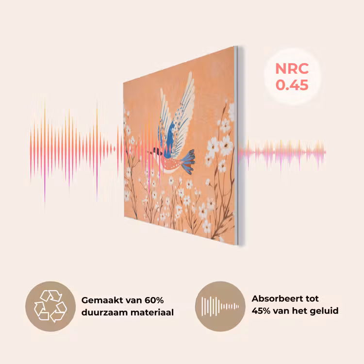 Vogel - Bloesemtakken - Warm - Kleurrijk PET vilt klein -USP_NL