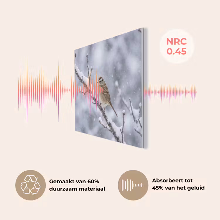 Vogel - Tak - Sneeuw - Winter PET vilt klein -USP_NL