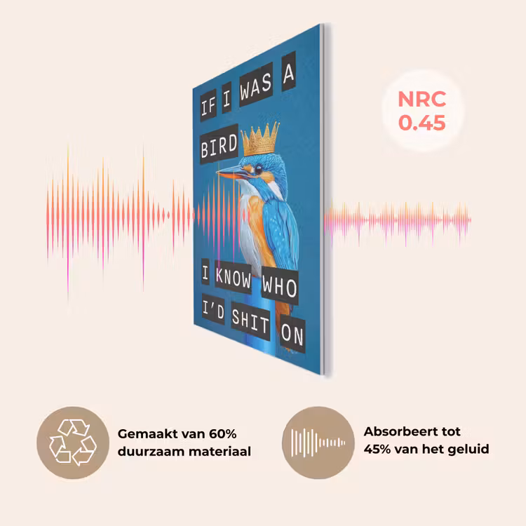 Vogel - Decoratie - Ijsvogel - Blauw PET vilt klein -USP_NL