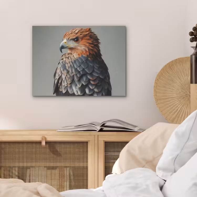 Vogel - Realistisch - Veren - Bruin PET vilt klein -sfeer3