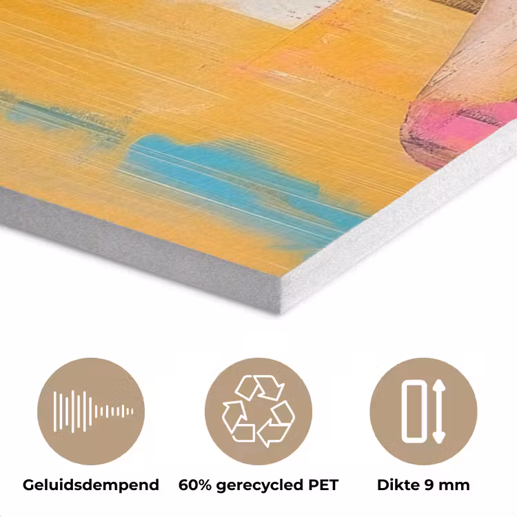 Vogel - Vrouw - Abstract - Bloem PET vilt klein -closeup_NL