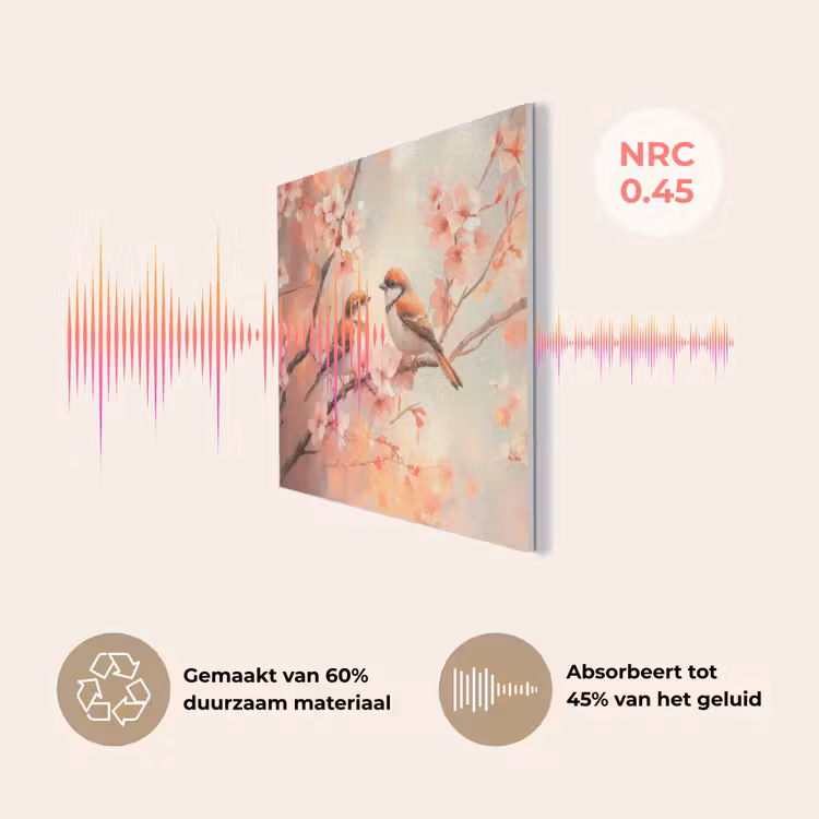 Vogels - Romantic - Bloesemtak PET vilt klein -USP_NL