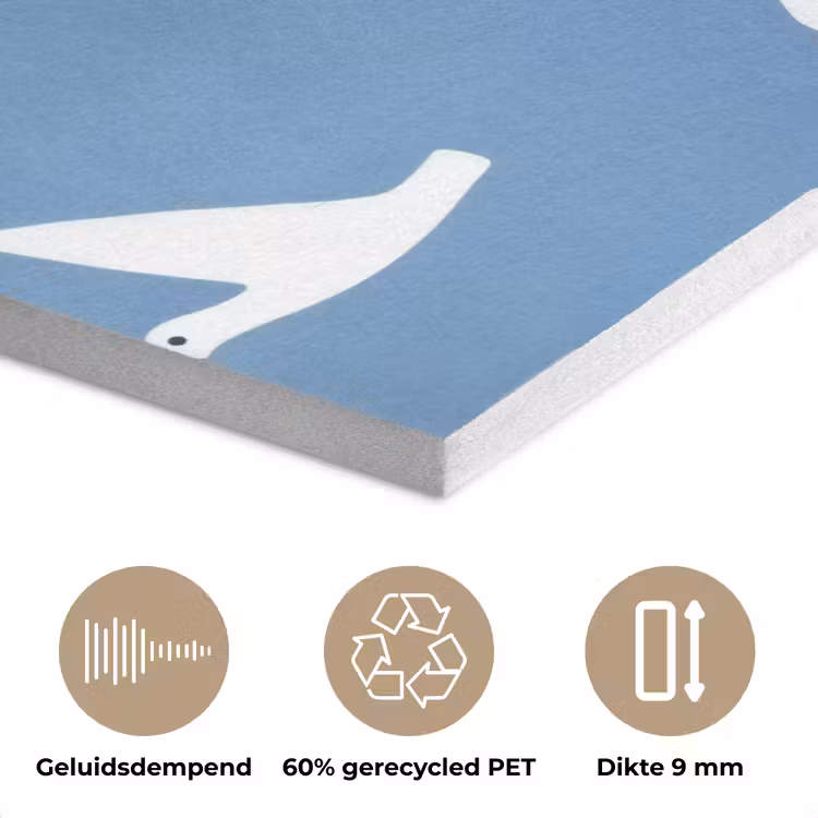 Vogels - Wit - Patroon PET vilt klein -closeup_NL