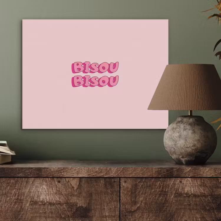 Bisou - Roze - Schaduw PET vilt klein -sfeer2