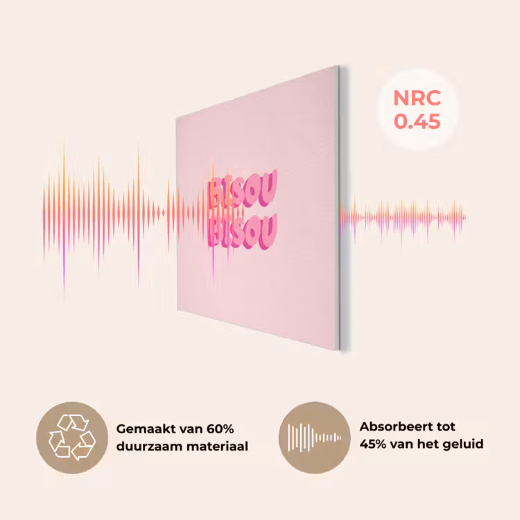 Bisou - Roze - Dikke letters PET vilt klein -USP_NL