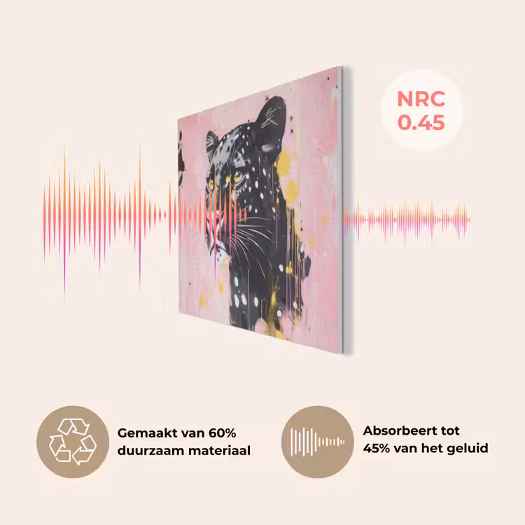 Zwart - Panter - Roze - Abstract PET vilt klein -USP_NL