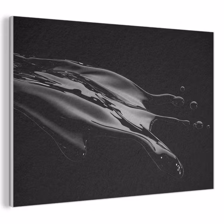 Zwart - Splash - Water PET vilt klein -3d