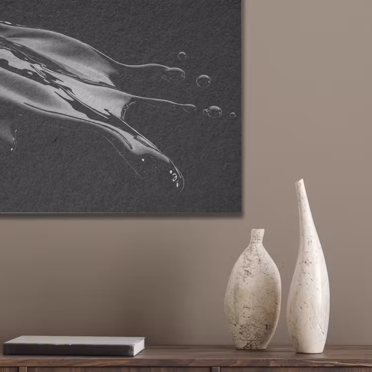 Zwart - Splash - Water PET vilt klein -sfeer6_closeup