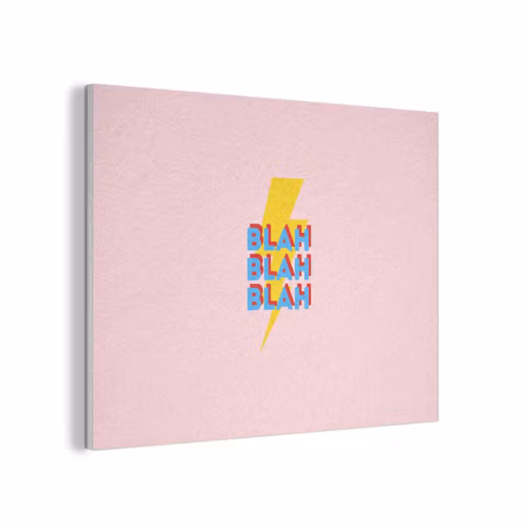 Blah - Bliksem - Roze PET vilt klein -3d