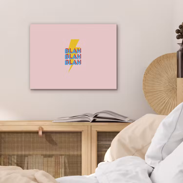 Blah - Bliksem - Roze PET vilt klein -sfeer3