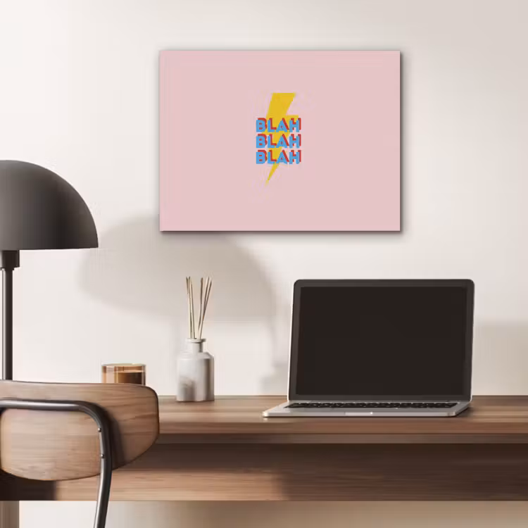Blah - Bliksem - Roze PET vilt klein -sfeer5