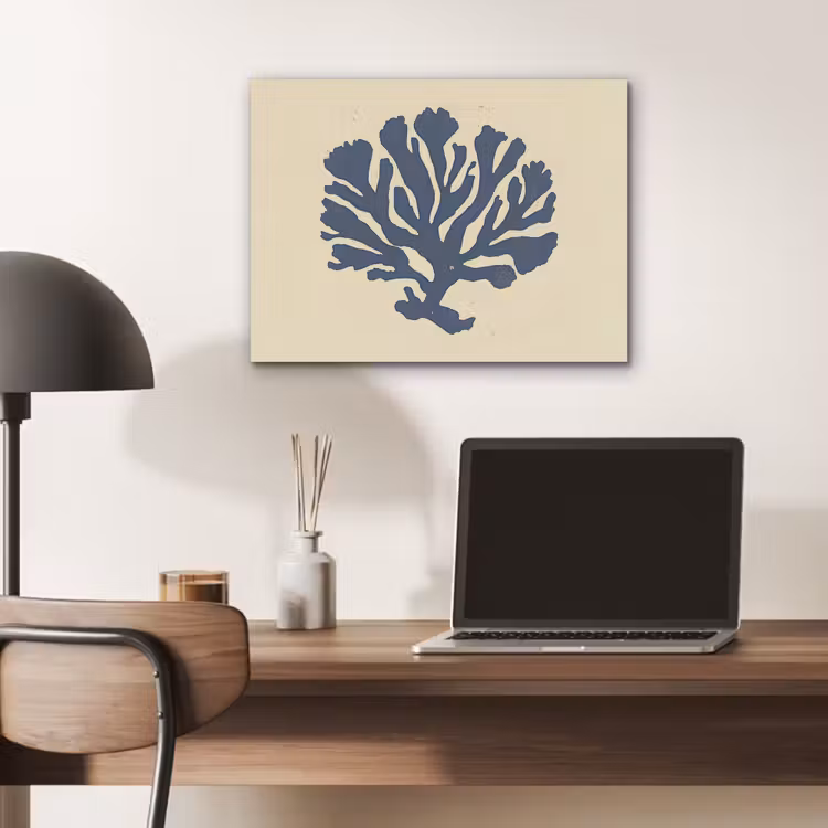 Blauw koraal - Vertakkingen - Beige PET vilt klein -sfeer5