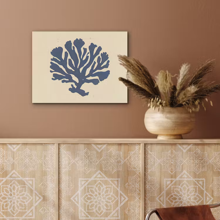 Blauw koraal - Vertakkingen - Beige PET vilt klein -sfeer4