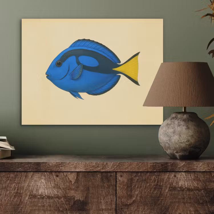 Blauw - Dory - Vis - Staartvin PET vilt klein -sfeer2