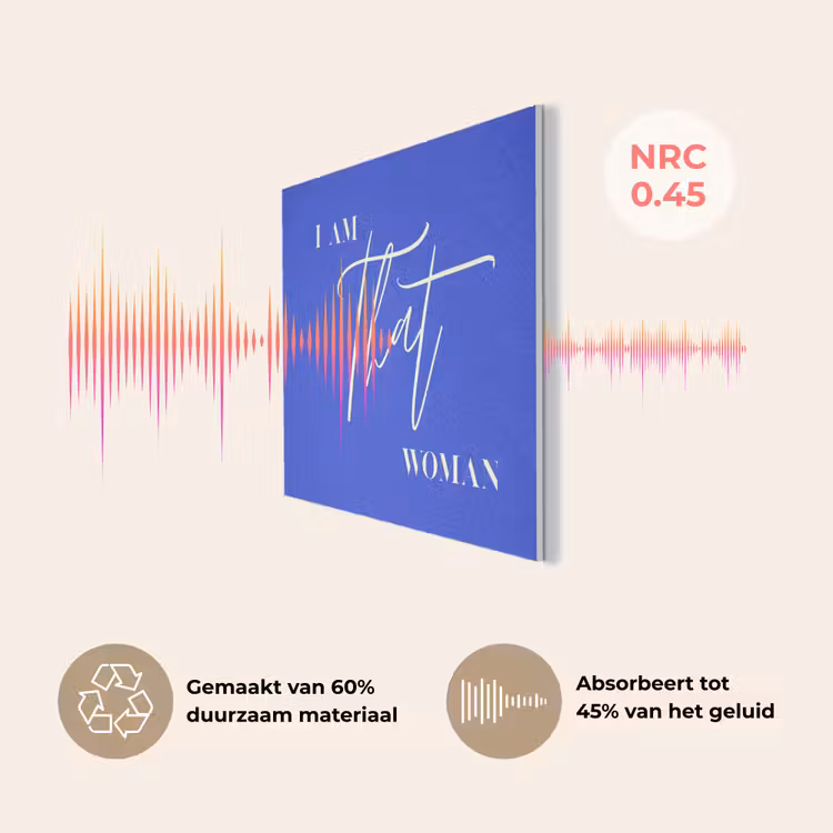 Blauw - I am that woman - Sierlijk - Minimalistisch PET vilt klein -USP_NL