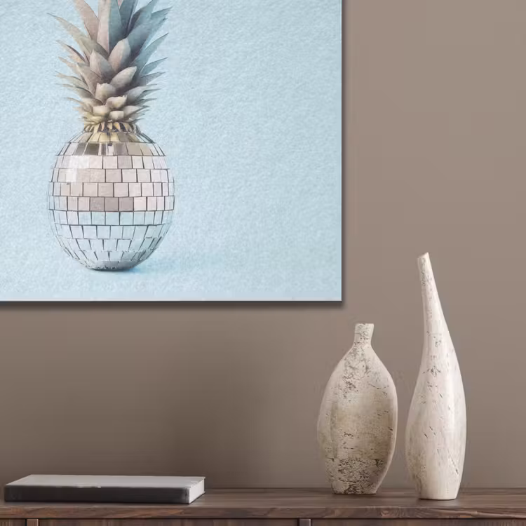 Blauw - Ananas - Disco - Discobal PET vilt klein -sfeer6_closeup