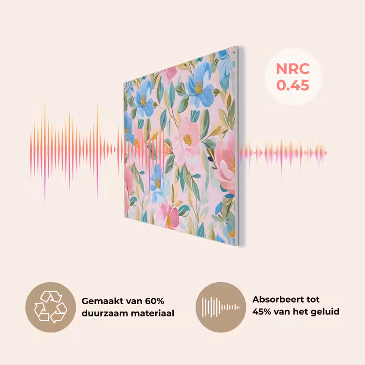 Blauw - Roze - Bloemen PET vilt klein -USP_NL