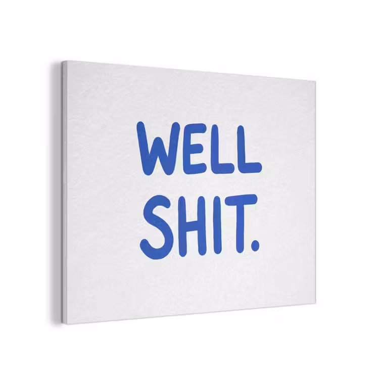 Blauw - Quote - Wit PET vilt klein -3d