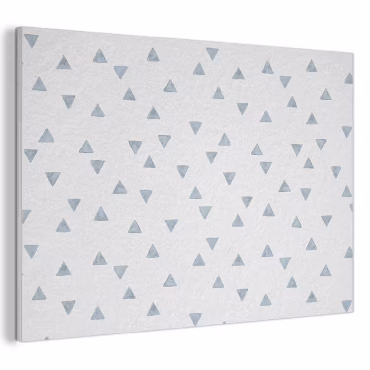 Blauw - Driehoek - Patroon PET vilt klein 837 -3d
